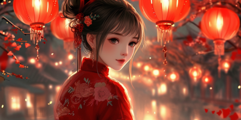 中国新年里的红色喜悦