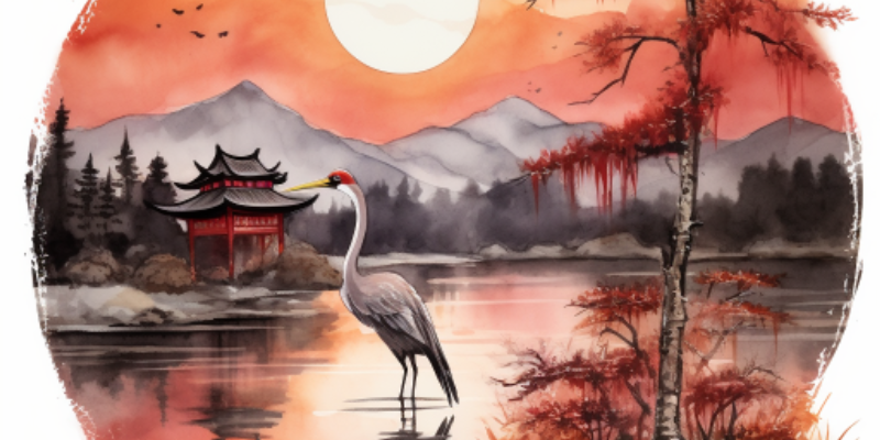 中国风艺术山水风格画